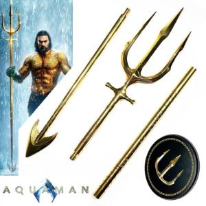 Aquaman trident métal doré taille réelle