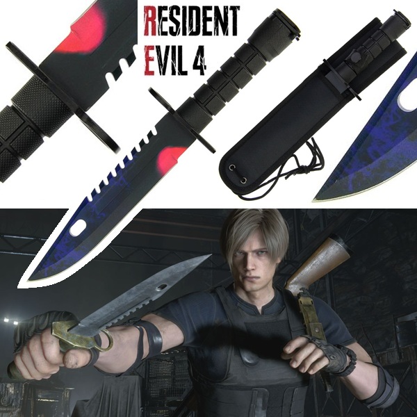 Resident Evil couteau Leon noir urbain (sous 10 jours)