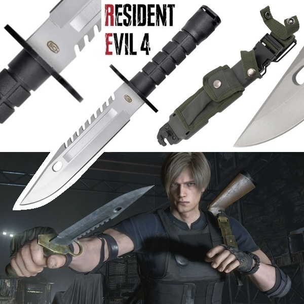 Resident Evil couteau Leon étui vert kaki