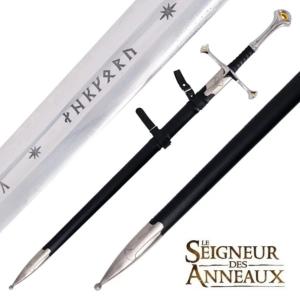 Seigneur des Anneaux épée forgée Anduril fourreau