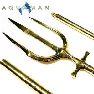 Aquaman trident métal doré taille réelle