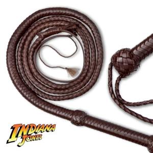Indiana Jones fouet cuir véritable fonctionnel