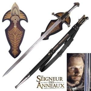Seigneur des Anneaux épée Anduril plaque fourreau