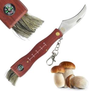 Champignon couteau pliant boussole brosse
