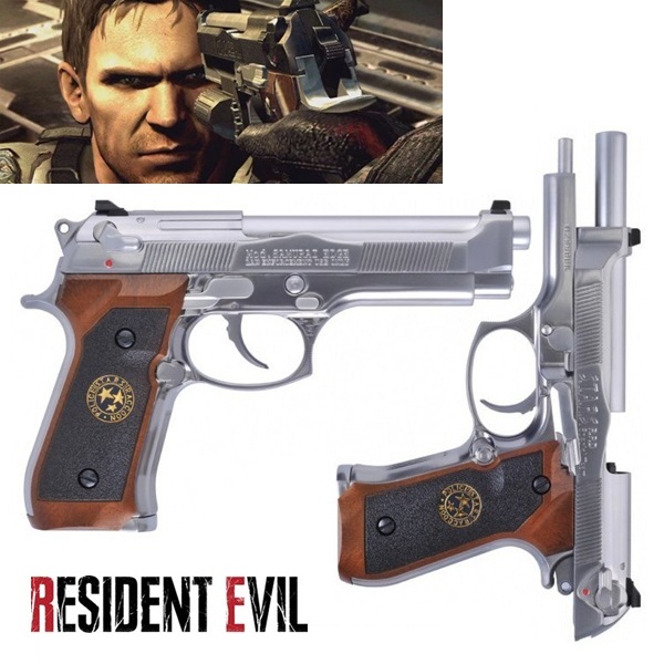 Resident Evil pistolet airsoft Samurai Edge chrome