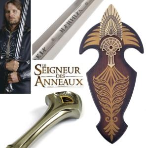 Seigneur des Anneaux épée Anduril plaque fourreau