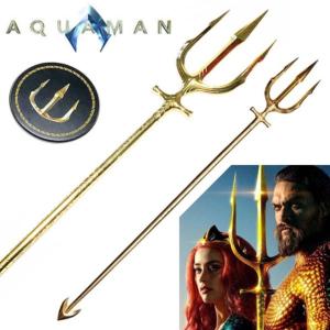 Aquaman trident métal doré taille réelle