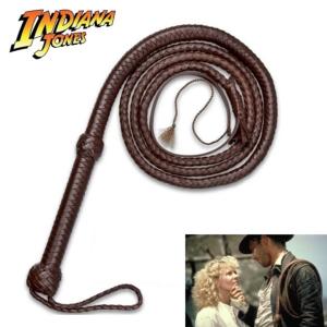 Indiana Jones fouet cuir véritable fonctionnel