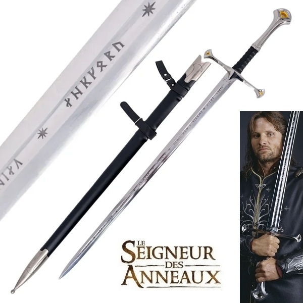 Seigneur des Anneaux épée forgée Anduril fourreau